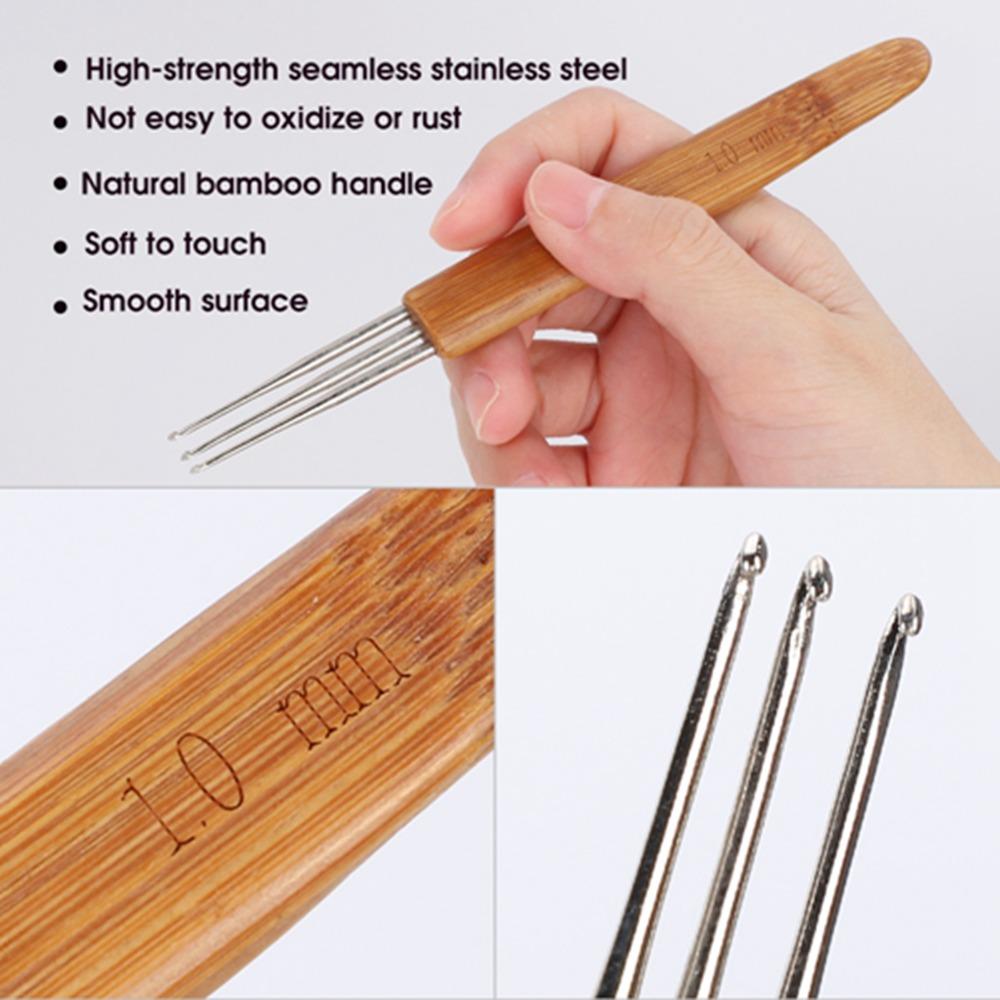 9Pcs 0.5mm 0.75mm Sizes Dreadlock Crochet Hook Braid Hair Weaving Tool  Dreadlock Styling