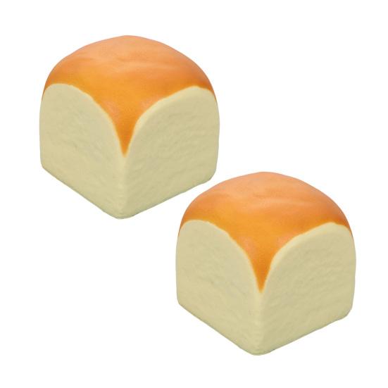 1/2Pcs Hawaiian Bread Squeeze Toy Slow Rebound Stress Relief Flavored Bread Pinch Sensory Toy Kids Adults Soft Calming Bread Fidget Toy