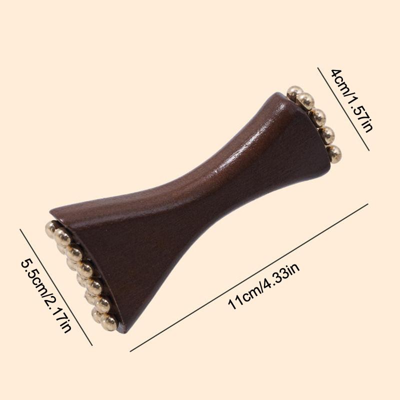 

1Pc Double-sided Brass Gold Bead Facial Lifting Tool Beauty Massage GuaSha Board Lymphatic Drainage Massager Trigger Point Relax