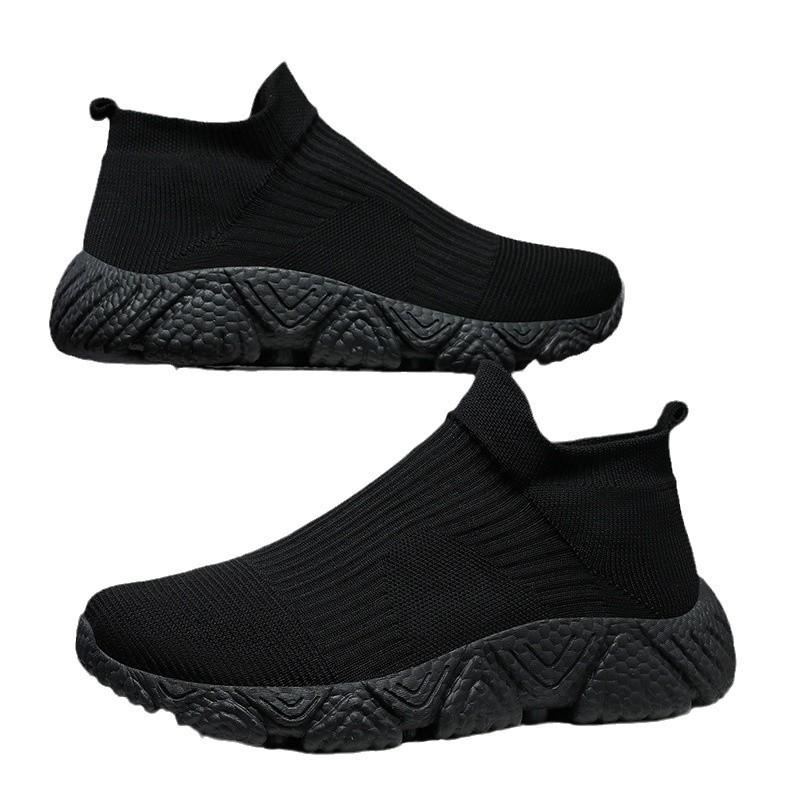 Large size new popcorn soft-soled sports socks shoes spring and summer breathable fly-woven mesh lightweight running shoes