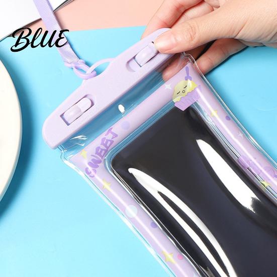 Waterproof Storage Pouch for Valuables Cute Phone with Floating Airbag And Lanyard Clear PVC Cellphone Dry Bag Swimming Beach Snorkeling Holder Pool,