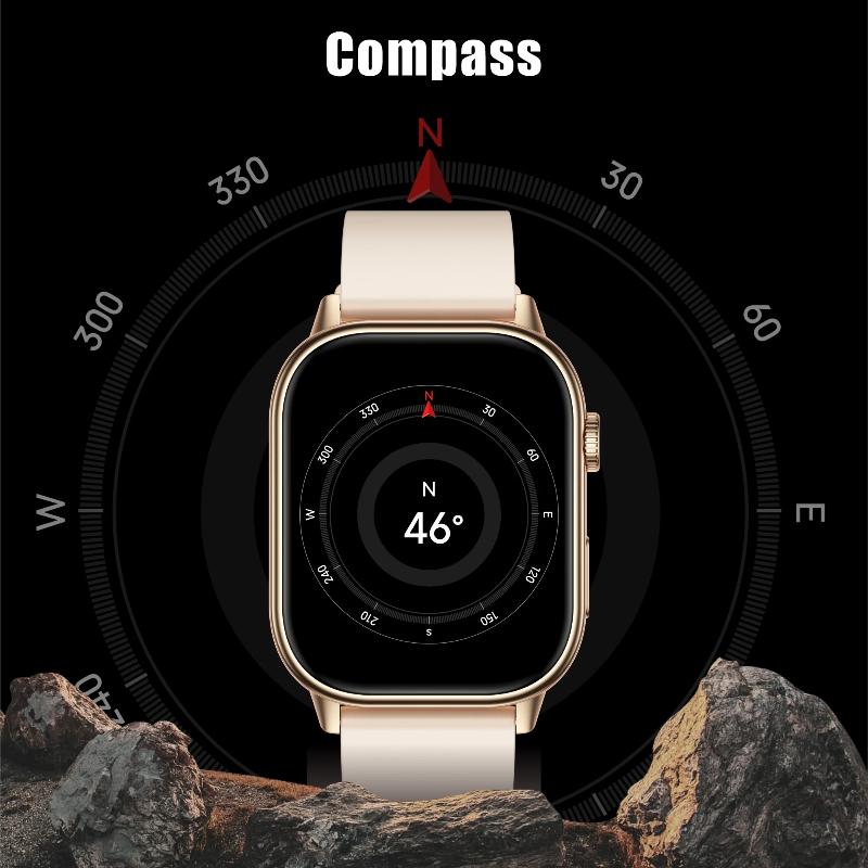 2025 New Uric Hot Sales Built In GPS Sports Smartwatch Men 2.01 Inch HD Screen Compass 5ATM Bluetooth Call Fitness Outdoor Adults