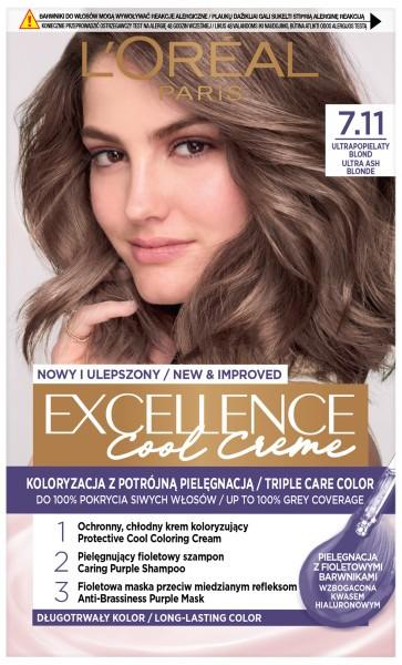 Loreal Excellence Creme Haarfarbe 7.11 Ultraaschblond