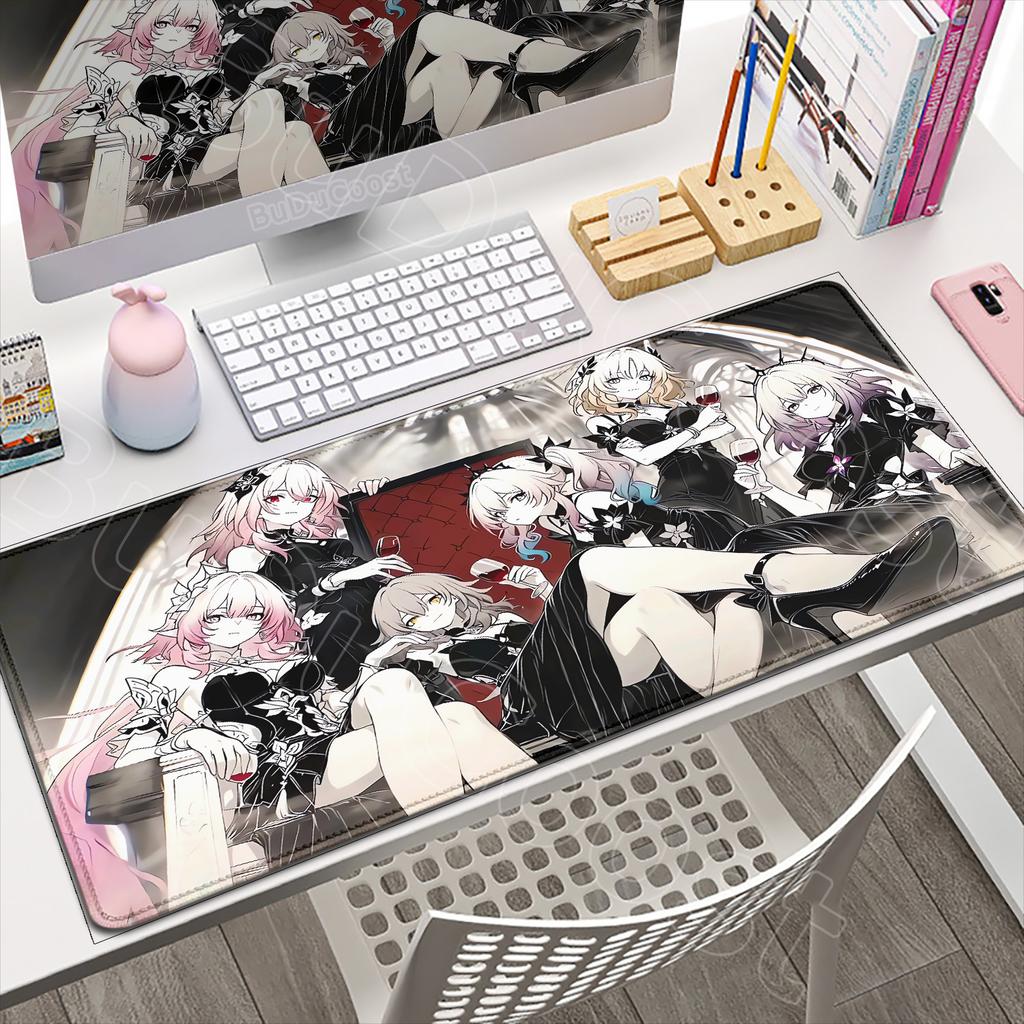 Anime Amphoreus Mouse Pad Gaming Honkai Star Rail Chrysos Heir Desk Mat Computer Accessories Mousepad Stitch Edge Keyboard Mat