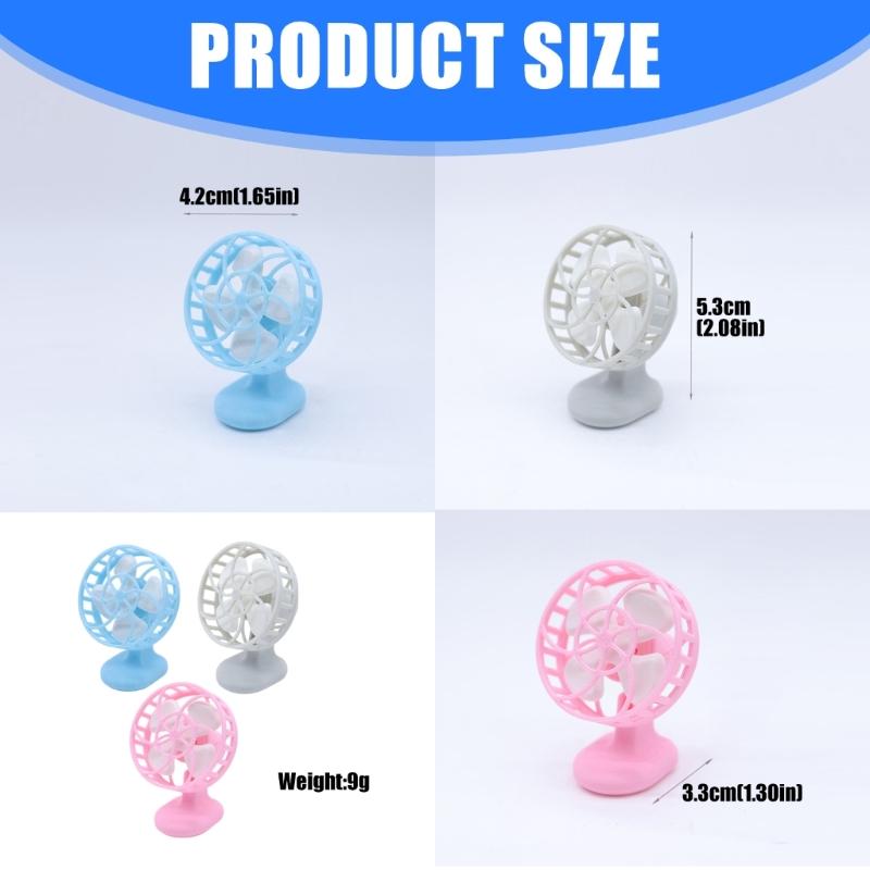 Miniature Electric Fan Model Figurine For 1/12 Doll House Landscape Realistic Design Cooling Fan Decorative Accessory