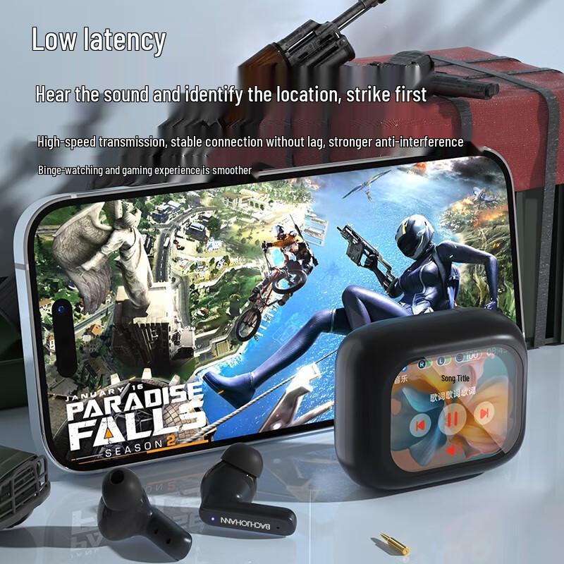 Bach John TWS Sport Bluetooth Earbuds with Color Screen