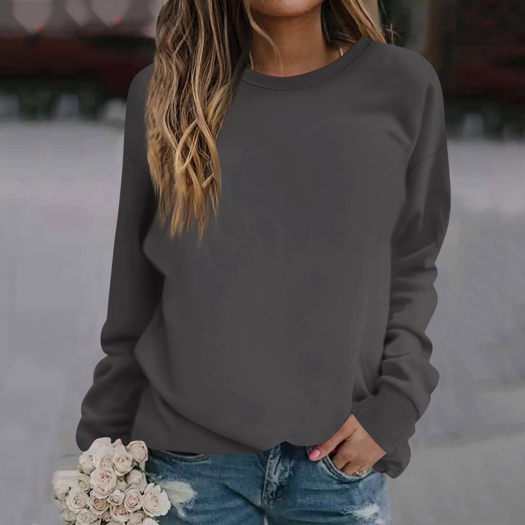 Women's Colorblock Sweatshirt Long Sleeve Round Neck Casual Comfortable Loose Lightweight Women's Sweatshirt