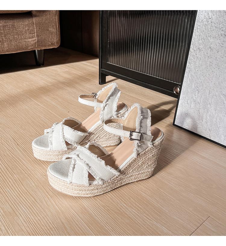 

2024 Новые Летние Сандалии с Шипами Распродажа Женской Обуви Высокие Каблуки Костюм Женский Бежевая Платформа Новые Ручной Работы На Высоком Каблуке Ком 34 белый