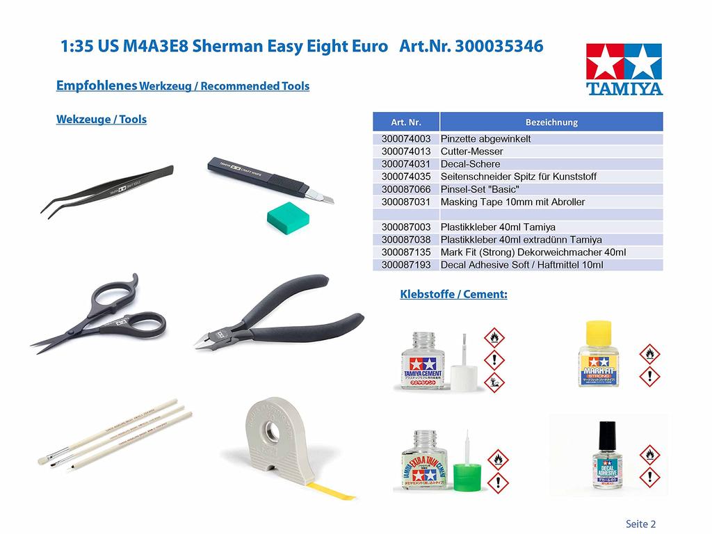 Tamiya Military Miniature Series 346 Army Tank M4A3E8 Sherman Easy Eight European Theater Plastic Model Kit 35346 1/35 No. U.S.