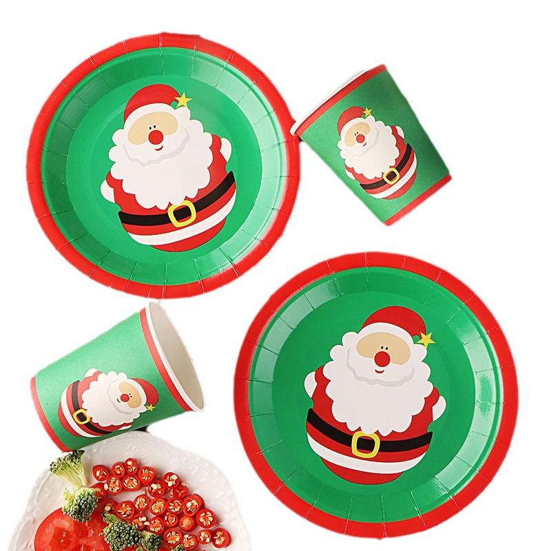 New Year Christmas Paper Cups Disposable Christmas Creative Paper Cups