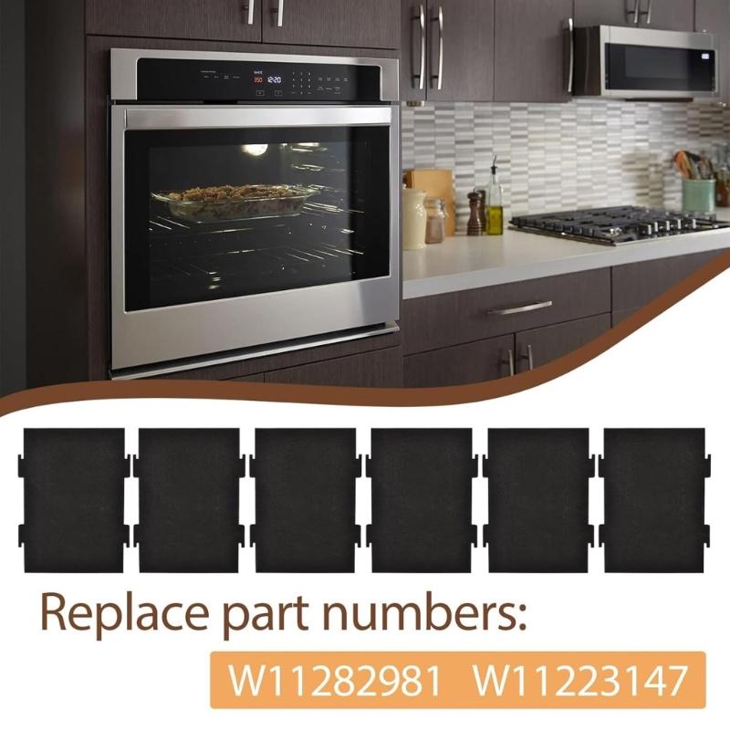 6 Pack Range Hood Filter Extractor Hood Filter Oil Purifiering Filter Hood Filter Sponge Texture Suitable for Cooking