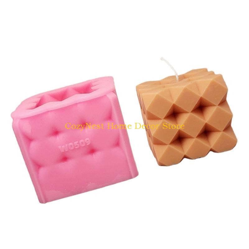 92MF Creative Cube Candle Molds Casting Molds Silicone Mould Ornament Molds Handmade Epoxy Resin Molds Plasters Molds China Mainland