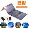 15W 5V Foldable Monocrystalline Waterproof Charger Sun Power Bank for Phone Battery USB Portable Folding Solar Panel