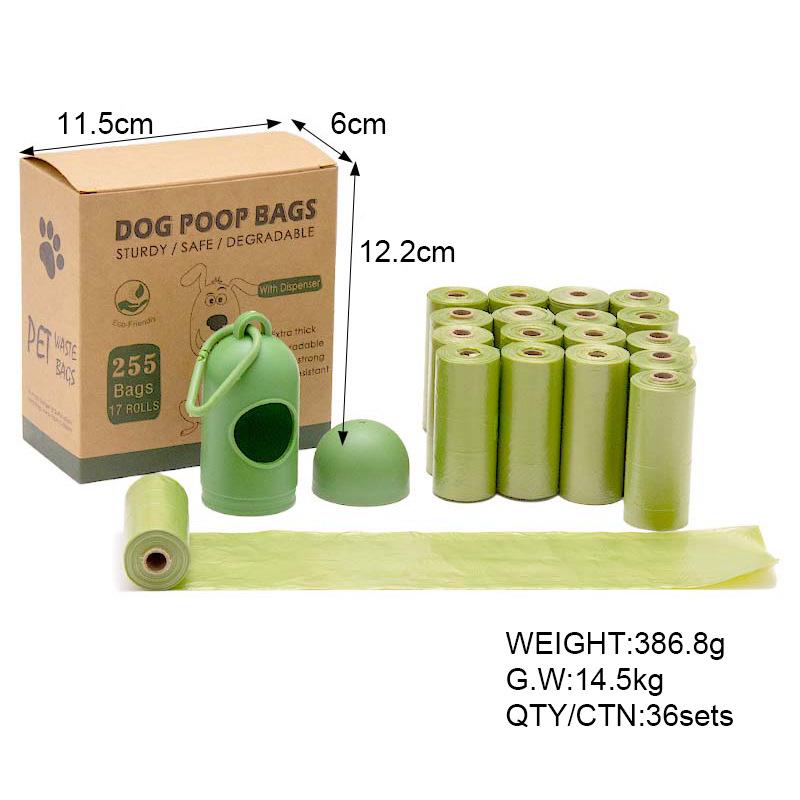 Biodegradable Pet Waste Bags & Dispenser for Cats and Dogs