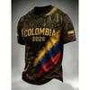 Colombia Football Jersey 2026, Specially Designed for Colombian National Fans, Casual Sportswear