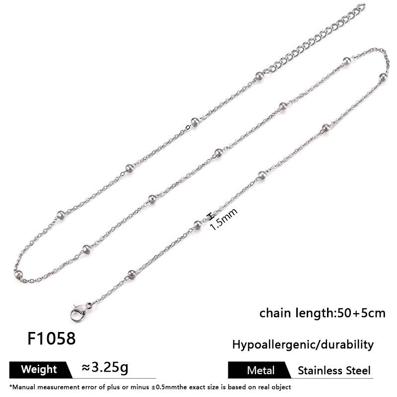 Multi-Size Titanium Steel Cuban, Figaro, Clavicle, and Hip Hop Chain Necklaces