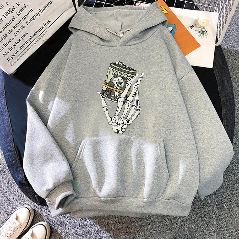 Money Roll 100 Hundred Dollar Hoodies Long Sleeve Male Sweatshirts High Street Streetwear Women Casual Mens
