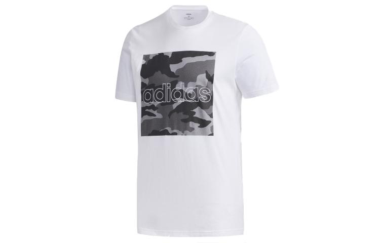 

Adidas T Shirts Men s White Crew Neck Moderate Straight Fit FM6102 M