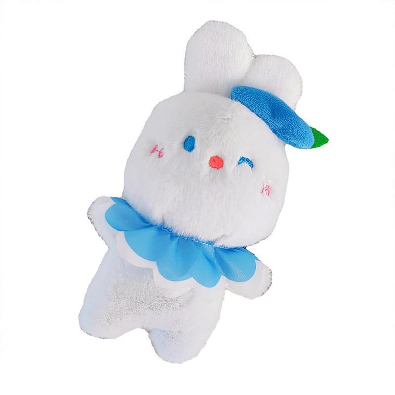 Adorable Blueberry Bunny Plush Toy With Lace Apron Soft Stuffed Animal Doll
