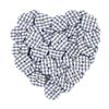 50PCS Multi-Color Round Button Plaid Button Love Scrapbooking for Wedding Decor Sewing Accessories