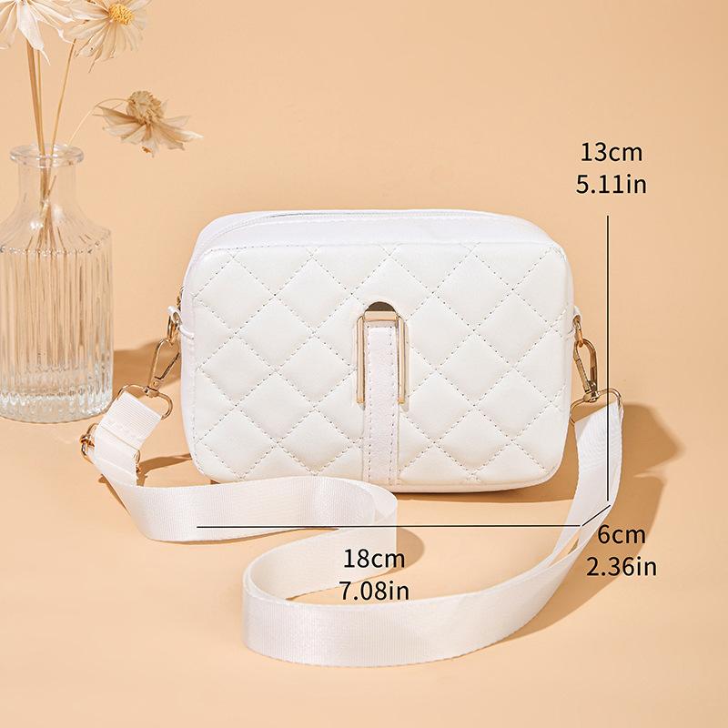 Casual Messenger New Zipper Bag Rhombus Shoulder Bag Bag Versatile Fashion Portable Messenger Bag
