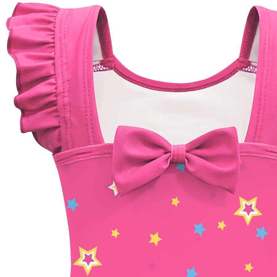 Dzieci Dziewczynki Anime Kreskówka K-POP Rumi Zoey Mira Nadruk Falbanki Bez Rękawów Jednoczęściowy Strój Kąpielowy