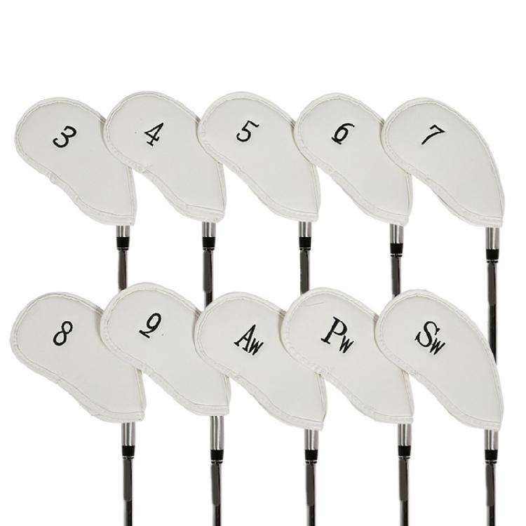 10x Synthetische Wasserdichte Golf-Eisen-Schlägerhaube Golfschläger-Kopfhaube Passend für die meisten Marken