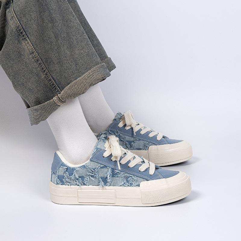 Global board shoes men's heightening HQDO-12 autumn sports and leisure men's shoes color matching design sense platform canvas shoes