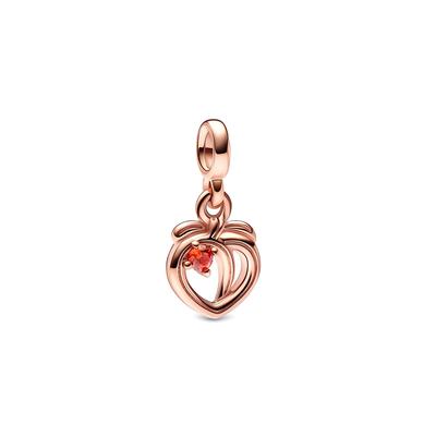 ME Speelse Perzik Mini Hanger 3D Gepersonaliseerde Creatieve DIY Hanger Dames Roségoud 781212C01