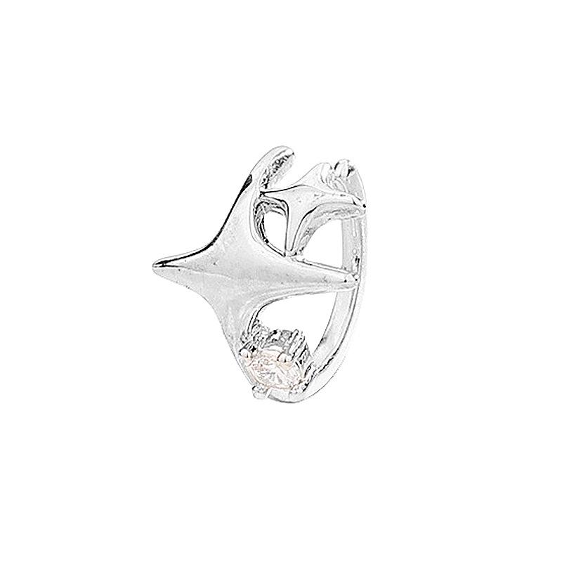 Women's Elegant Inlaid Diamond Star Ear Cuff - Trendy, Chic Four-Pointed Zirconia Design