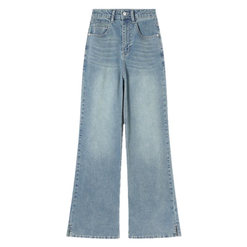 TonLion Women s Side-Slit Light Blue Jeans 28