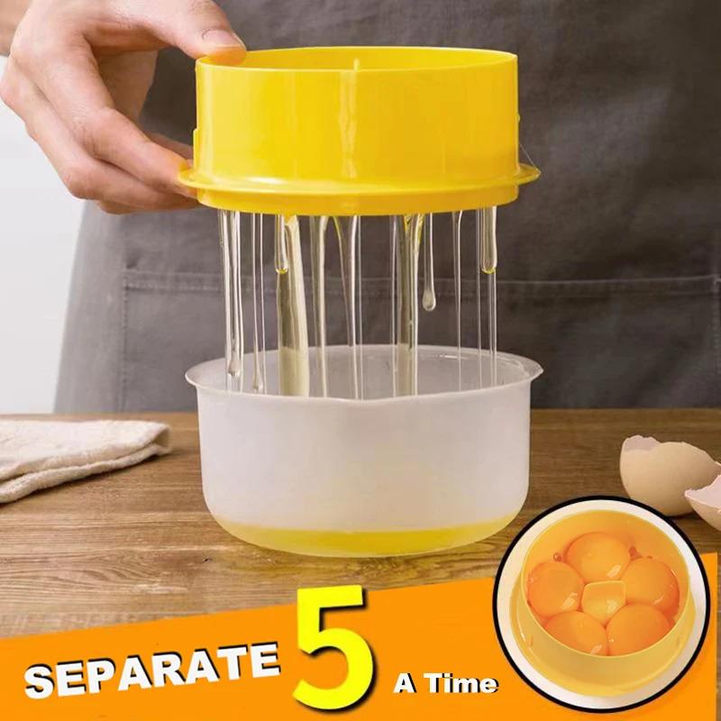 1pc Egg Yolk Separator, Transparent Kitchen Tool, Large Capacity