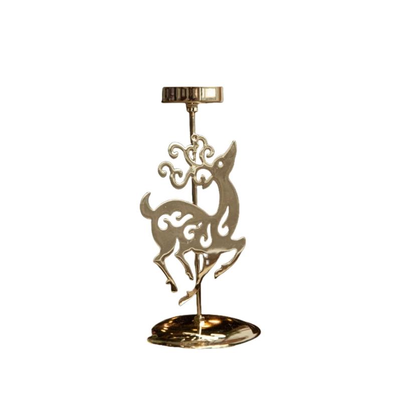 

Christmas Candle Holder Festival Flower Elk Star Snowflake Tree Designs Iron Candlestick Holiday Centerpieces Decors