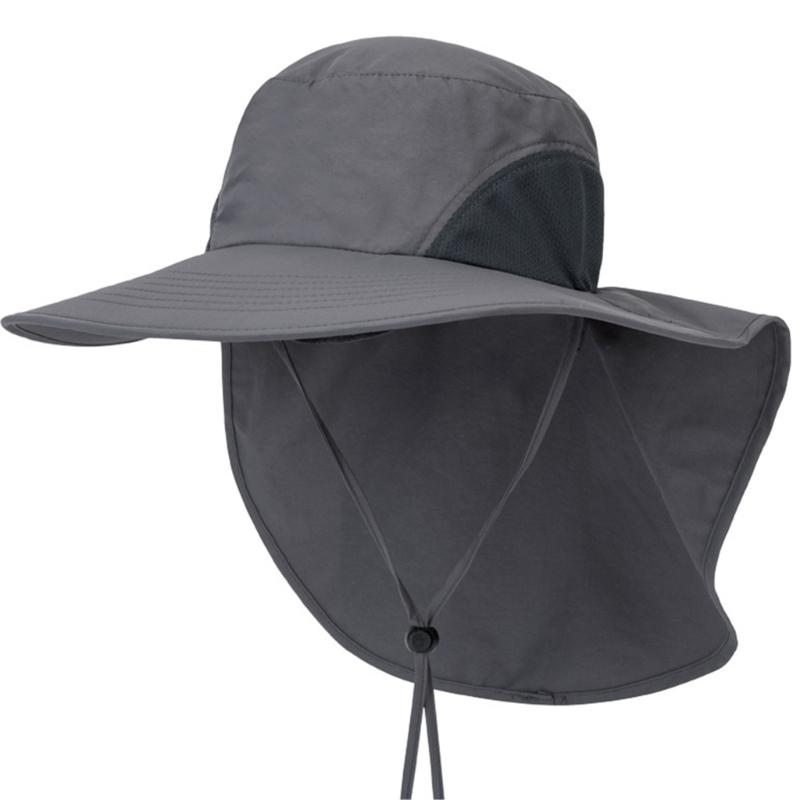 Fishing Wide Brims Sun Hat Outdoor Climbings Mesh Fisherman Hat Fishing Casual Hat Unisex Camping Hunting Bucket Hat