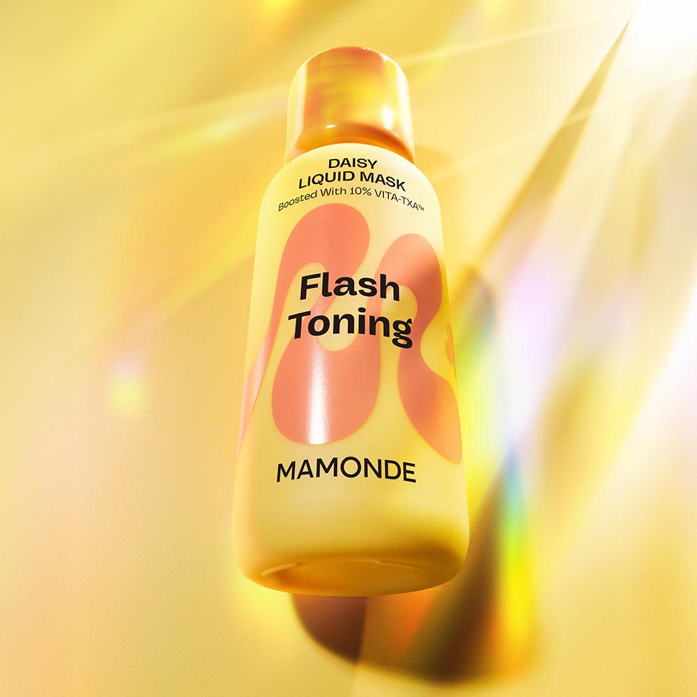 Mamonde Pore Control Peony Liquid Mask 80ml + Flash Toning Daisy Liquid Mask 80ml - Tone Care, Korean