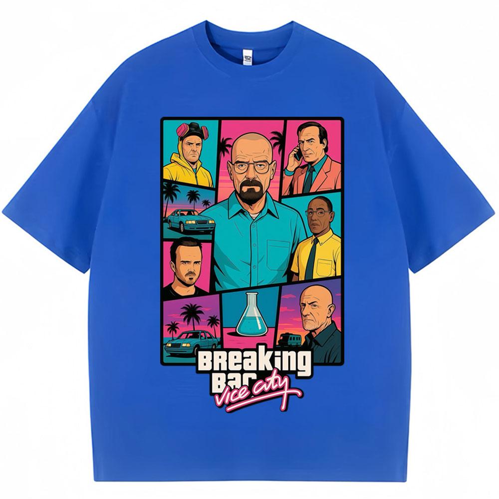 Breaking Bad Heisenberg Better Call Graphic T Shirt Men Women Vintage Short Sleeve Oversized Cotton Casual T-shirts