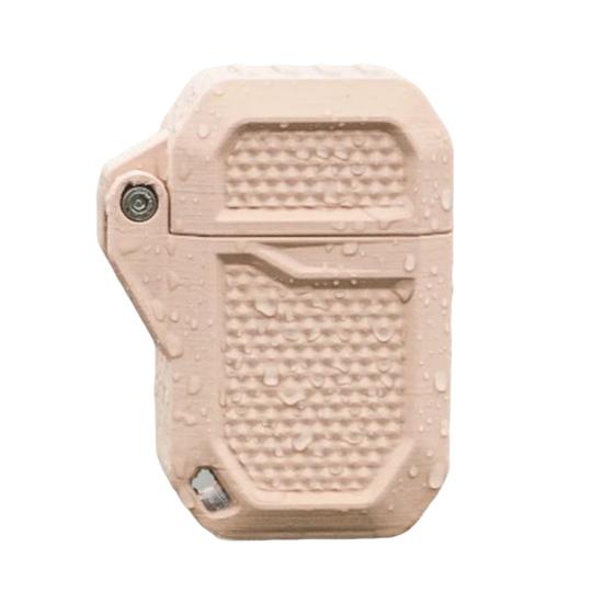 

Кемпинговый органайзер для хранения вещей, ударопрочный, компактный, портативный, мини-ящик для хранения с крышкой бежевый