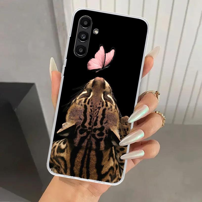 Pink Leopard Print Phone Case for Samsung Galaxy A17 A16 A37 A26 A36 A57 A56 A15 A25 A35 A55 A14 A24 A34 A54 A13 A23 A33 A53 Gal