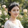 Sparkling Rhinestone Crown Headwear Adult Princess Tiara Wedding Ceremony Hair Accessories  Prom