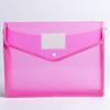 A4 Colorful File Folder with Label Pocket Horizontal Snap Button Portable Examination Paper Document File Organizer Bag School Supplies
