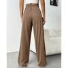 Herbst und Winter Sport Plus Größe Weite Beinhose Damen Hohe Taille Kordelzug Lockere Freizeithose Damen mit Taschen Fashion Solid Loose Pants 24962