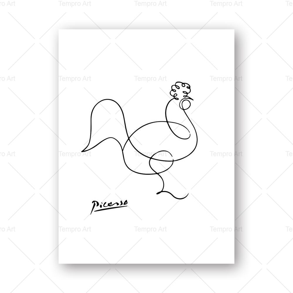 Picassova malba, abstraktní zvířata, skica, pečeť na plátně, pes, kočka, motýl, nástěnný umělecký plakát, skandinávská malba, domácí dekorace do obývacího pokoje