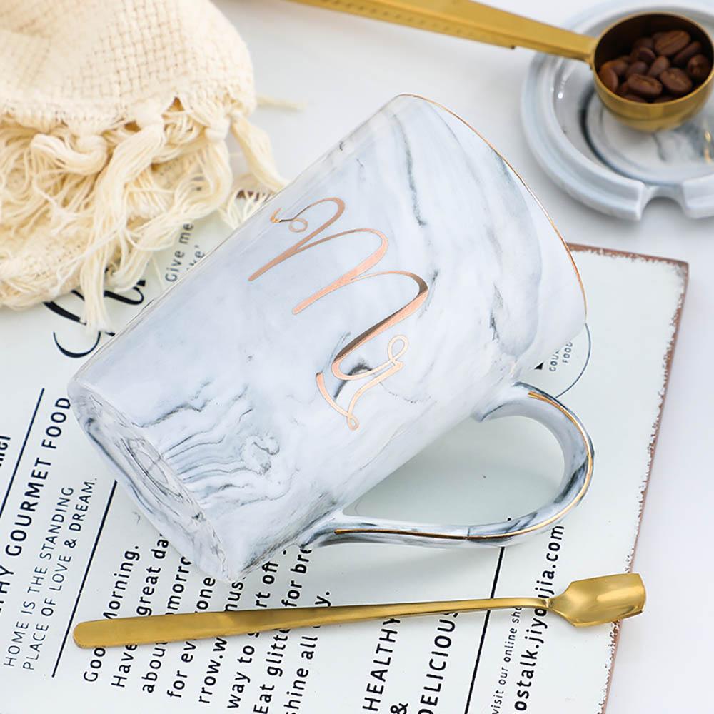 Marble Set Mug Coffee Cup With Simple Ceramics Heat-resistant For Hot Water Milk Coffee Tea Breakfast Gift Drinking Utensils