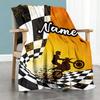 Motorcycle23452 Customize Your Name Blanket Throw Customizable Blanket Soft & Cozy Versatile for Living Room Bed Nap Livingroom Ideal for All Seasons