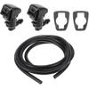 Motoforti Windshield Washer Nozzle Kit for Dodge Nitro Windshield Spray Nozzles Wiper Spray Washer Jet No.55157319AA 2 Pcs Gaskets 1 Pcs 1.5 Meter
