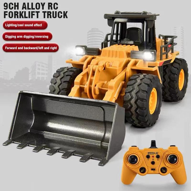 Non-Toxic 2.4G Alloy Rc Excavator Dump Truck Bulldozer Remote Control Multi-Functional Engineering Vehicle Children'S Toys For Kids Gifts