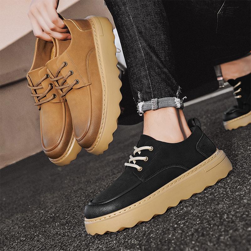 Male Comfortable Walking Shoe All-match Men Casual Footwear Lace-Up Luxury Brand Men's Antiskid Flats 2024 New Skate Shoes Men