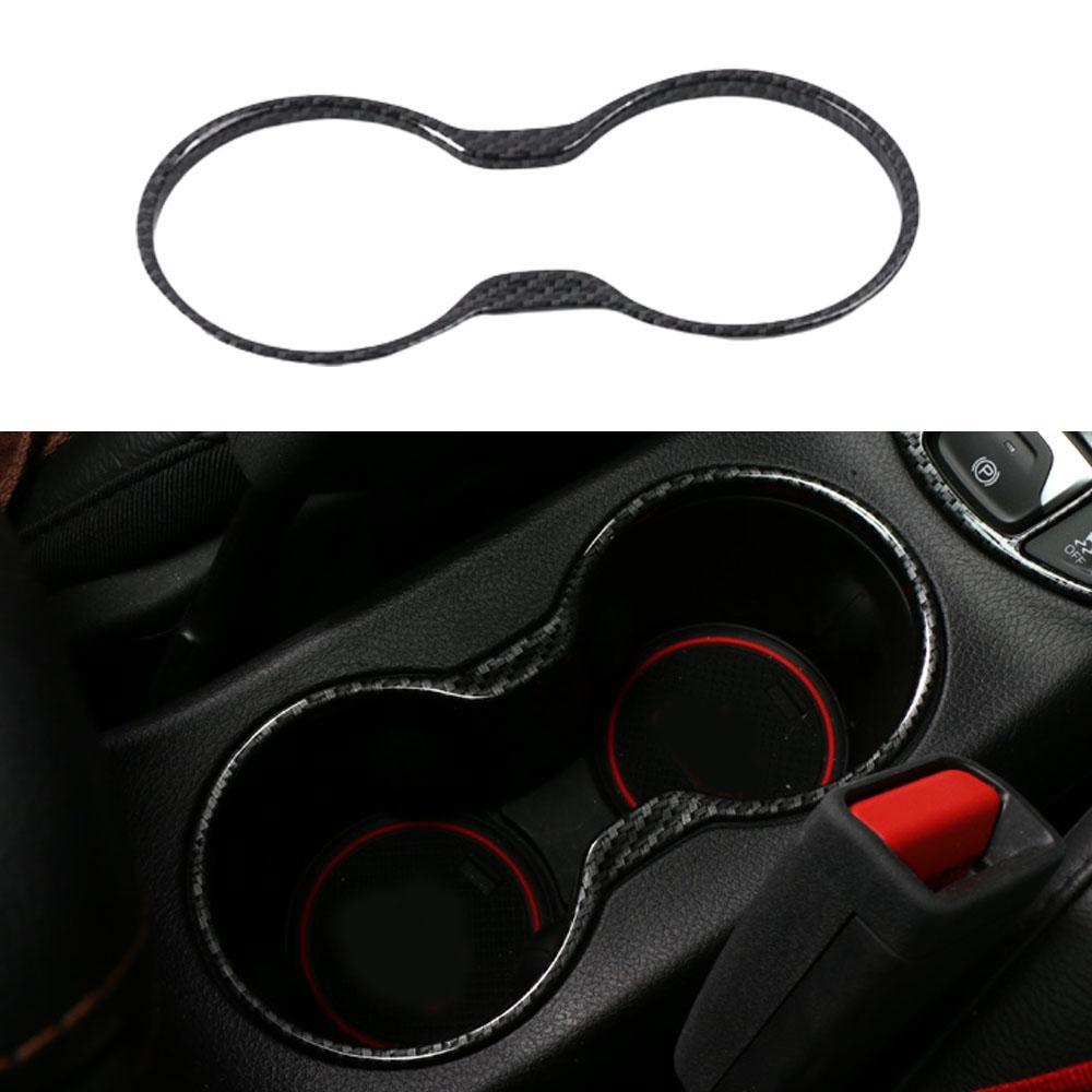 For Jeep Compass 2017 2018- ABS Plastic Car Door Sound Speaker Audio Ring Cover Carbon Fiber Water Cup Holder Frame Trim
