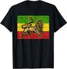 Lion of Judah Rasta Ethiopian Cross Reggae Old Ethiopia Flag T-Shirt Size S-5XL