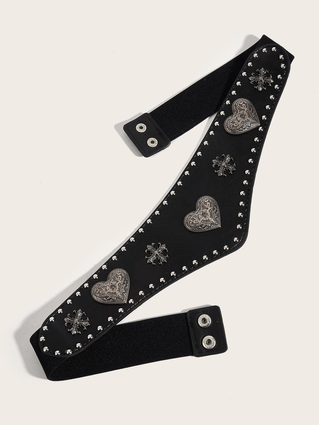 

Женский кожаный пояс на талию с пряжкой в форме сердца для винтажной моды и утягивания талии